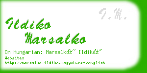 ildiko marsalko business card